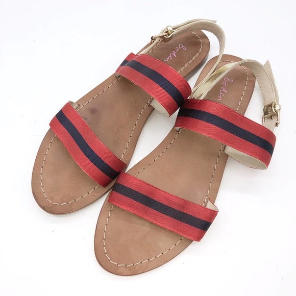 Boden Shoes - Boden Double Strap Metallic Sandals